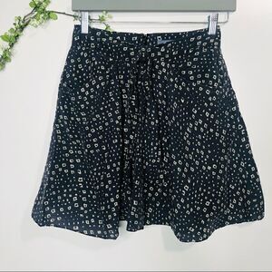 Anthropologie Lil Steel Blue Gray Tan Silk Skirt